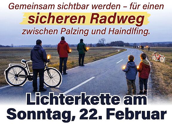 Lichterkette Palzing-Haindlfing für einen sicheren Radweg