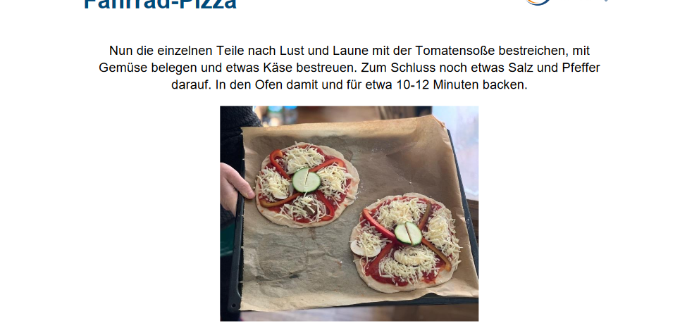 Bildschirmfoto Fahrradpizza Bildschirmfoto Anleitung Fahrradpizza