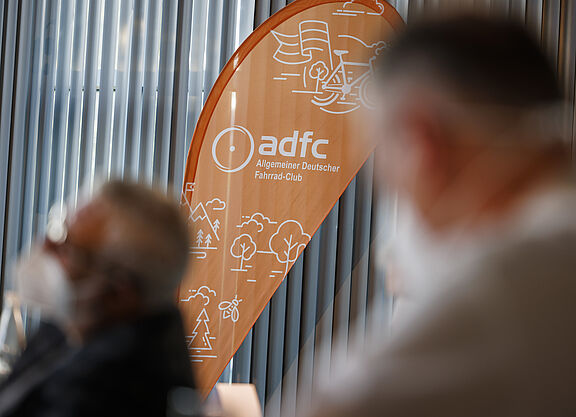 Beachflag bei ADFC Veranstaltung Beachflag bei ADFC Veranstaltung