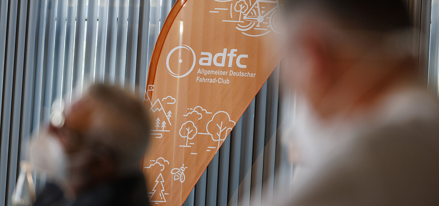 Beachflag bei ADFC Veranstaltung Beachflag bei ADFC Veranstaltung